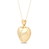 Thumbnail Image 1 of "Love" Engraved Heart Locket 10K Yellow Gold 18"