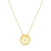 Thumbnail Image 1 of Hibiscus Flower Cutout Charm Necklace 14K Yellow Gold 18&quot;