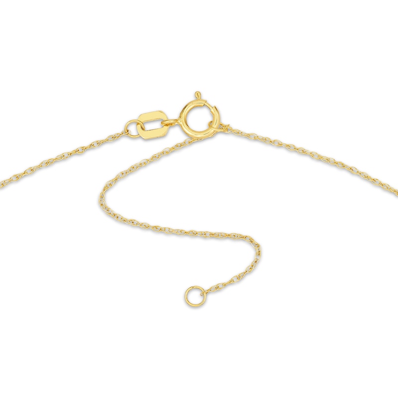 Main Image 2 of Hibiscus Flower Cutout Charm Necklace 14K Yellow Gold 18&quot;