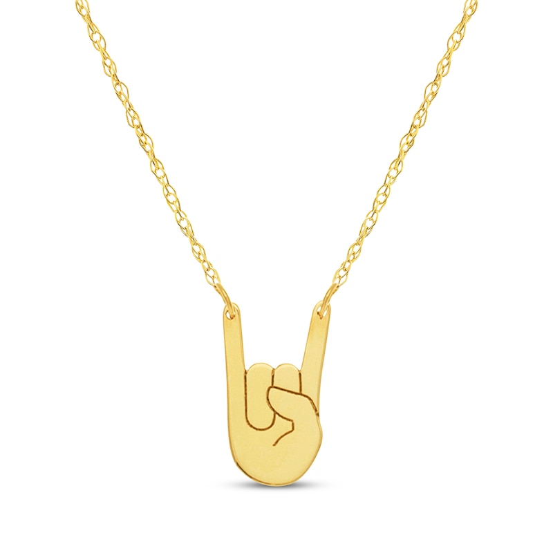 Main Image 1 of &quot;Rock On&quot; Necklace 14K Yellow Gold 18&quot;