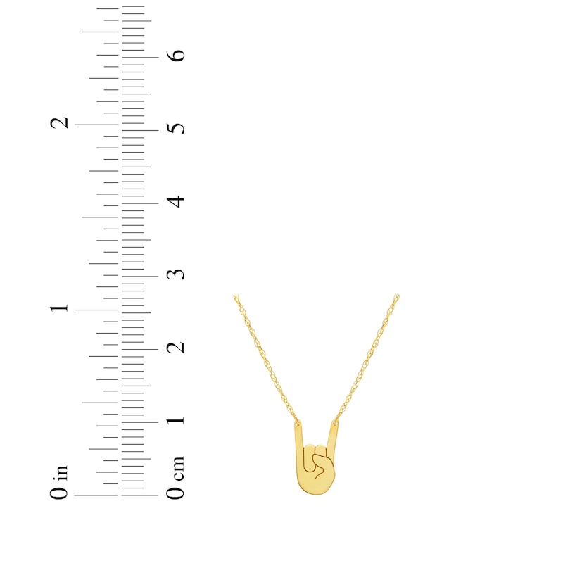 Main Image 3 of &quot;Rock On&quot; Necklace 14K Yellow Gold 18&quot;