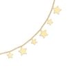 Thumbnail Image 2 of Stars Dangle Chain Necklace 14K Yellow Gold 18&quot;