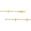 Thumbnail Image 3 of Four-Point Star Station Necklace 14K Yellow Gold 18&quot;