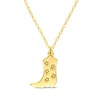 Thumbnail Image 0 of Cowboy Boot Necklace 14K Yellow Gold 18"