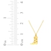 Thumbnail Image 3 of Cowboy Boot Necklace 14K Yellow Gold 18"