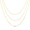 Thumbnail Image 1 of Three-Strand Solid Box Chain Necklace 14K Yellow Gold 18&quot;