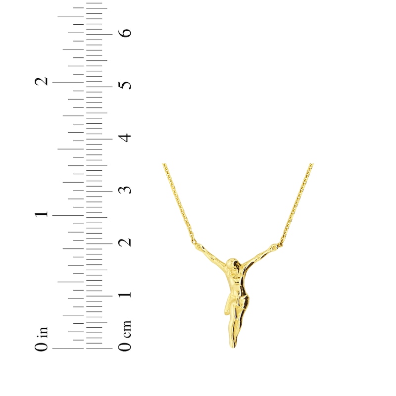 Main Image 3 of Jesus Necklace 14K Yellow Gold 17&quot;