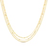 Thumbnail Image 1 of Mixed Bead Three-Strand Chain Necklace 14K Yellow Gold 18&quot;