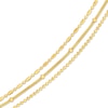 Thumbnail Image 2 of Mixed Bead Three-Strand Chain Necklace 14K Yellow Gold 18&quot;