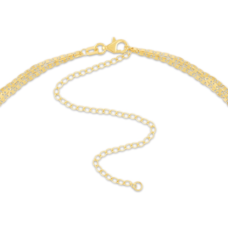 Main Image 3 of Layered Solid Valentino Chain Necklace 14K Yellow Gold 18&quot;