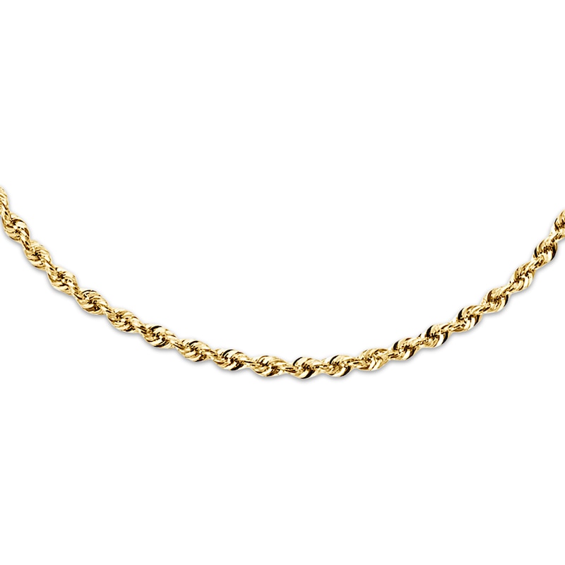 Main Image 1 of Semi-Solid Rope Necklace 14K Yellow Gold 16&quot;