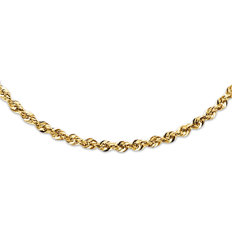 Main Image 1 of Semi-Solid Rope Necklace 14K Yellow Gold 16&quot;