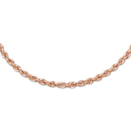 Rope Necklace Semi-Solid 14K Rose Gold 30&quot;