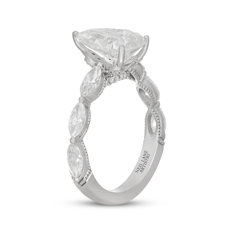 Neil Lane Artistry Pear-Shaped  Lab-Grown diamond Engagement Ring 4-1/4 ct tw 14K White Gold