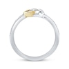 Thumbnail Image 3 of Love Ignited Diamond Flame Ring 1/5 ct tw Sterling Silver & 10K Yellow Gold