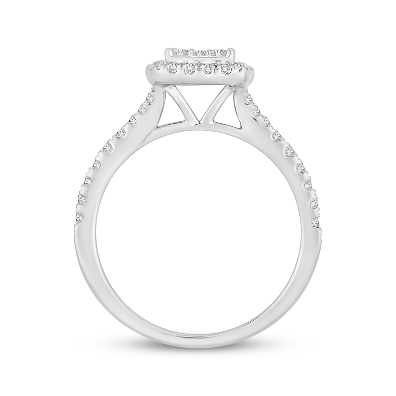 Main Image 3 of Diamond Engagement Ring 3/4 ct tw Round-cut 10K White Gold