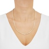 Thumbnail Image 2 of Solid Glitter Rope Chain Necklace 4mm 14K Yellow Gold 22"