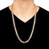 Thumbnail Image 3 of Solid Glitter Rope Chain Necklace 6.5mm 10K Yellow Gold 24"