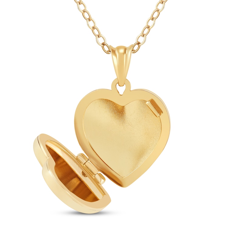 Main Image 3 of &quot;Abuela&quot; Heart Locket Necklace 10K Yellow Gold 18&quot;