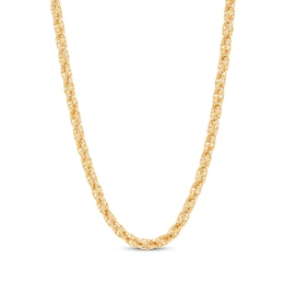 Hollow Rope Chain Necklace 2.9mm 10K Yellow Gold 18&quot;