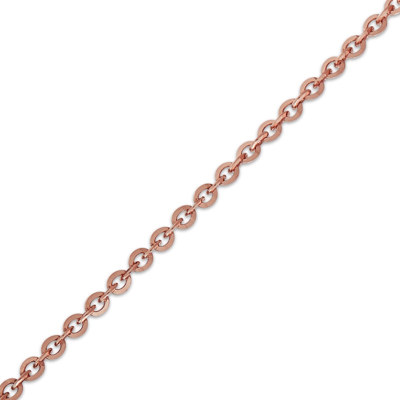 Main Image 2 of Solid Cable Chain Necklace 2.1mm 14K Rose Gold 18&quot;