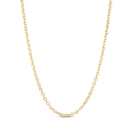 Cable Chain Necklace 2.1mm Solid 14K Yellow Gold 18&quot;