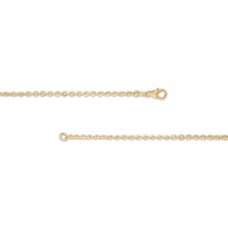 Main Image 3 of Solid Cable Chain Necklace 2.1mm 14K Yellow Gold 18&quot;