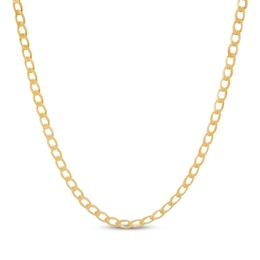 Curb Chain Necklace 2.95mm Solid 10K Yellow Gold 20&quot;