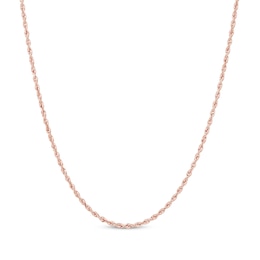 Solid Glitter Rope Chain Necklace 1.6mm 14K Rose Gold 16&quot;