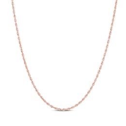 Solid Glitter Rope Chain Necklace 1.6mm 14K Rose Gold 18&quot;