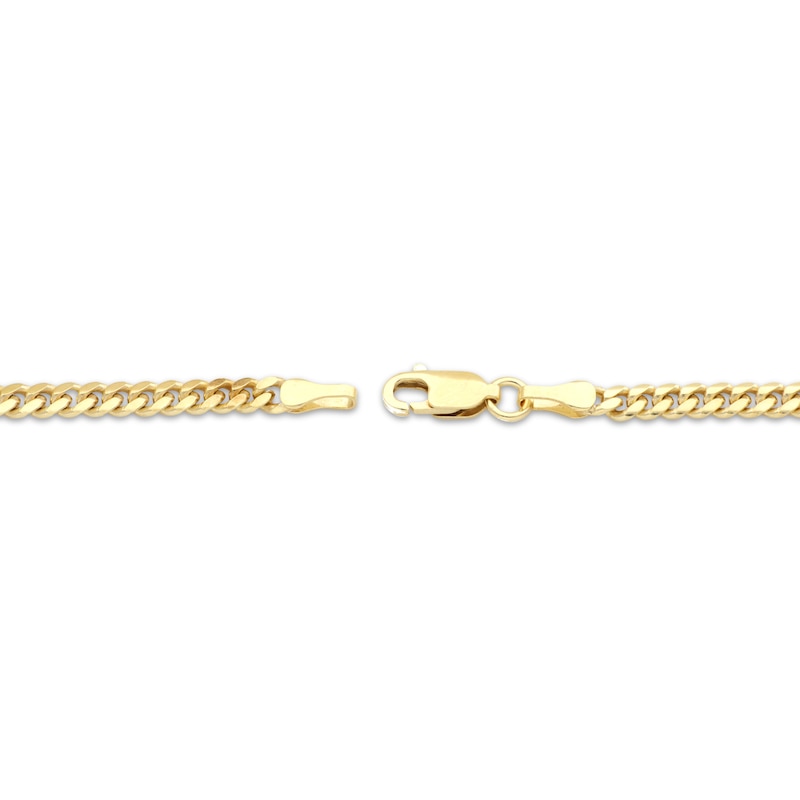 Main Image 3 of Solid Cuban Curb Chain Necklace 3.3mm 10K Yellow Gold 22&quot;