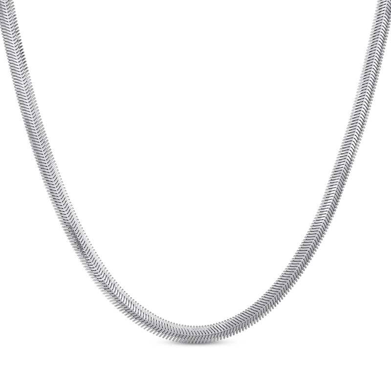 Diamond-Cut Semi-Solid Oval Snake Chain Necklace 6mm 100% Repurposed Sterling Silver 18"