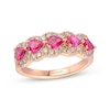 Thumbnail Image 1 of Le Vian Pear-Shaped Ruby Ring 1/2 ct tw Diamonds 14K Strawberry Gold