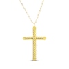 Thumbnail Image 0 of Reaura Rope Twist Cross Necklace Repurposed 14K Yellow Gold 18"