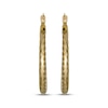 Thumbnail Image 2 of Oval Twist Hoop Earrings 14K Yellow Gold