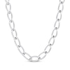 Thumbnail Image 1 of Solid Curb Chain Necklace 10mm Sterling Silver 20&quot;