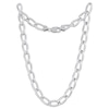 Thumbnail Image 2 of Solid Curb Chain Necklace 10mm Sterling Silver 20&quot;