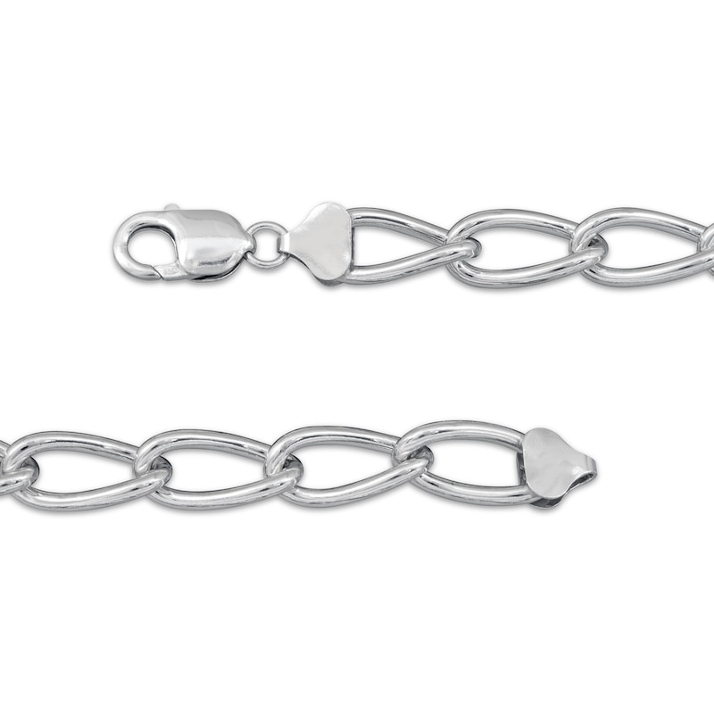 Main Image 4 of Solid Curb Chain Necklace 10mm Sterling Silver 20&quot;