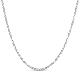 Solid Bead Chain Necklace 3mm Sterling Silver 19&quot;