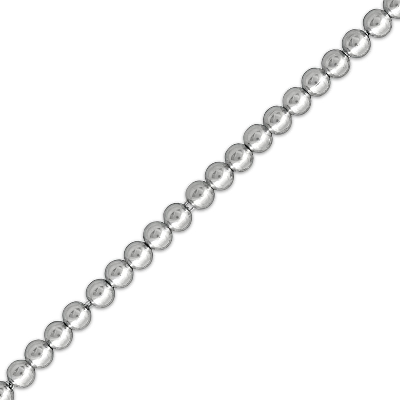 Solid Bead Chain Necklace 3mm Sterling Silver 19"