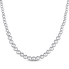 Thumbnail Image 1 of Semi-Solid Graduated Bead Chain Necklace Sterling Silver 18&quot;