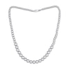 Thumbnail Image 2 of Semi-Solid Graduated Bead Chain Necklace Sterling Silver 18&quot;