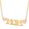 Thumbnail Image 2 of &quot;Mom&quot; Hearts Necklace 10K Two-Tone Gold 18&quot;