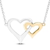 Thumbnail Image 1 of Locking Hearts Necklace 10K Two-Tone Gold 18&quot;