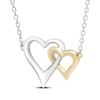 Thumbnail Image 2 of Locking Hearts Necklace 10K Two-Tone Gold 18&quot;