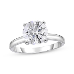 Lab-Grown Diamonds by KAY Round-Cut Solitaire Engagement Ring 2-1/2 ct tw 14K White Gold