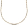 Thumbnail Image 1 of Semi-Solid Diamond-Cut Curb Chain Necklace 5mm 10K Yellow Gold 18&quot;