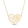 Thumbnail Image 1 of Cutout Hearts Necklace 10K Yellow Gold 17&quot;