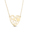 Thumbnail Image 2 of Cutout Hearts Necklace 10K Yellow Gold 17&quot;