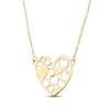 Thumbnail Image 3 of Cutout Hearts Necklace 10K Yellow Gold 17&quot;